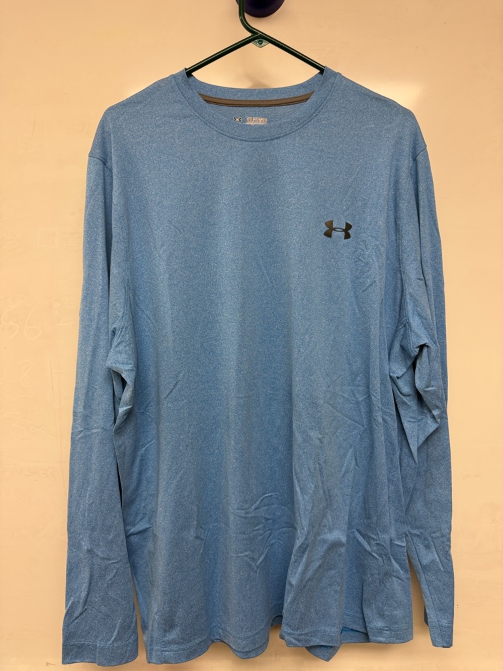 Under Armour Long-Sleeve Performance Tee in Light Blue with Black Logo